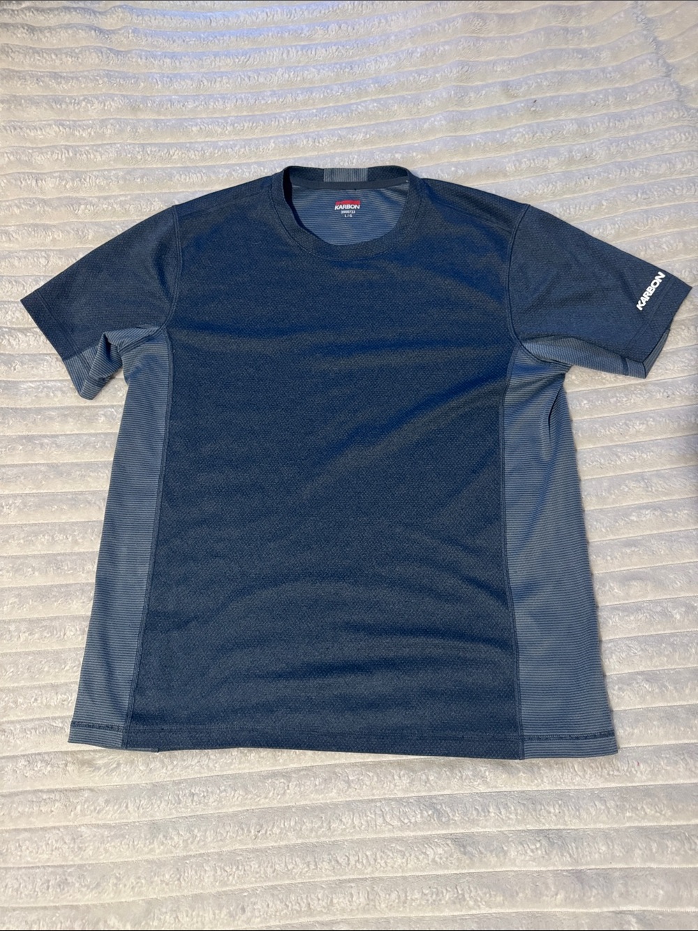 Kirkland Signature Navy and Gray Athletic Short Sleeve Tee